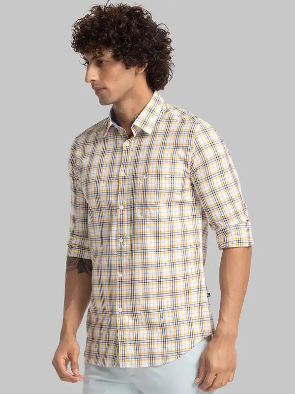 Men Slim Fit Green Shirt