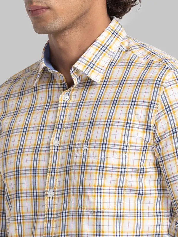 Men Slim Fit Green Shirt