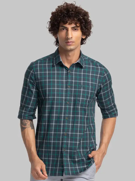 Men Slim Fit Grey Shirt