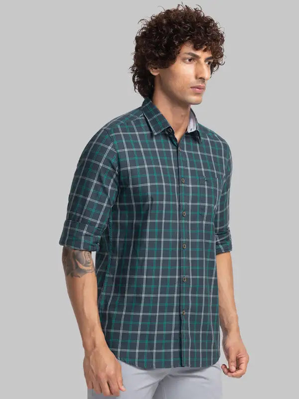 Men Slim Fit Grey Shirt