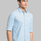 Men Green Slim Fit Checks  Cotton Full Sleeve Cutaway Collar Shirts