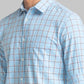 Men Green Slim Fit Checks  Cotton Full Sleeve Cutaway Collar Shirts