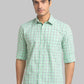 Men Blue Slim Fit Stripe  Cotton Full Sleeve Cutaway Collar Shirts
