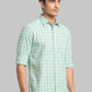 Men Blue Slim Fit Stripe  Cotton Full Sleeve Cutaway Collar Shirts