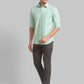 Men Blue Slim Fit Stripe  Cotton Full Sleeve Cutaway Collar Shirts