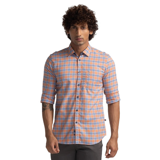 Men Slim Fit Grey Shirt