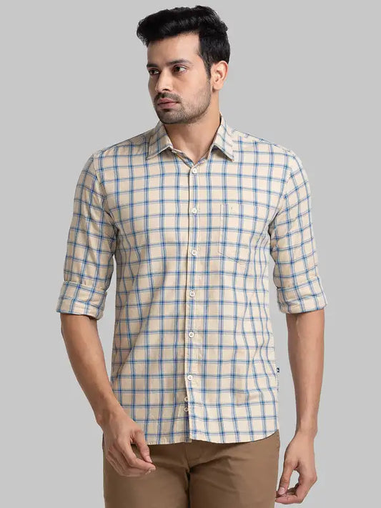 Men Slim Fit Green Shirt