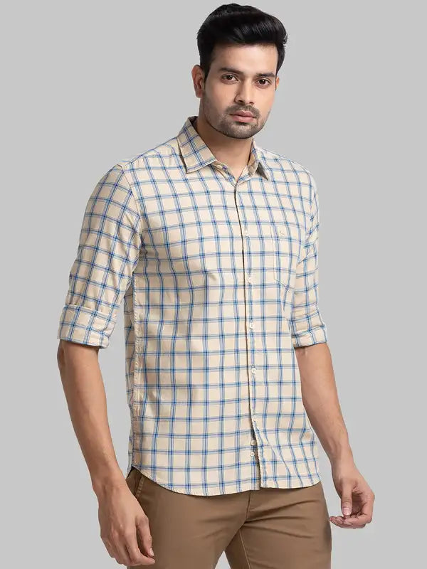 Men Slim Fit Green Shirt