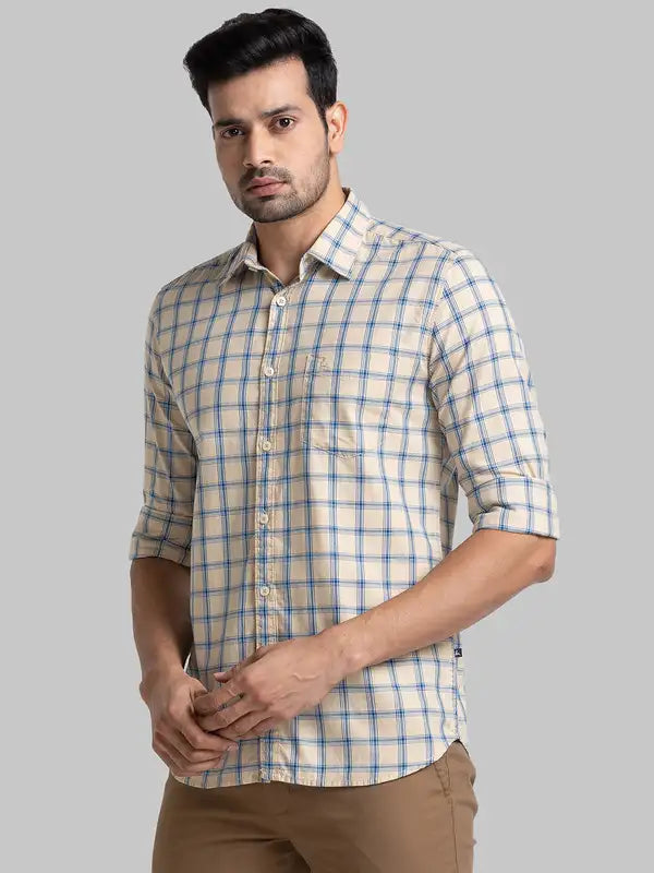 Men Slim Fit Green Shirt