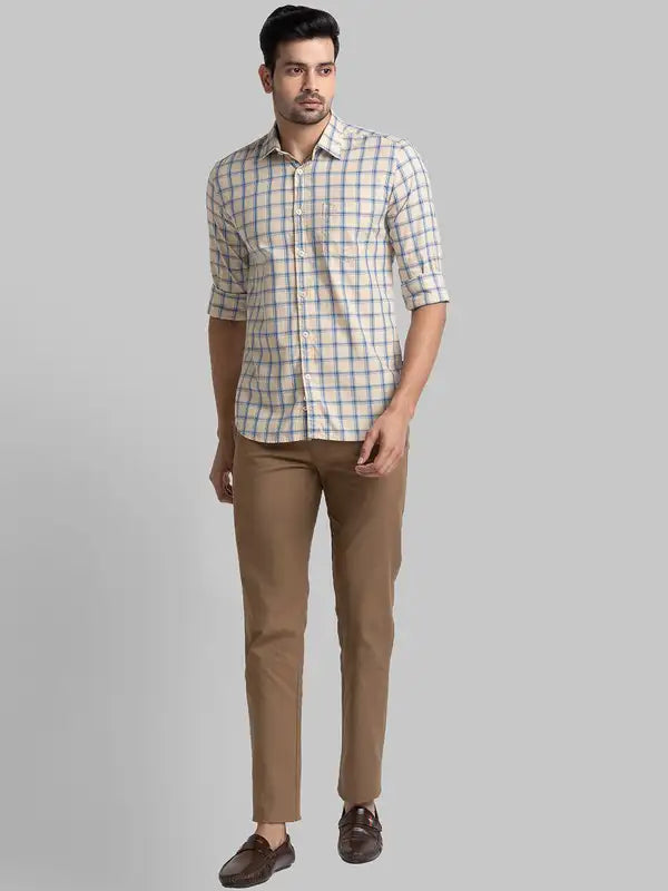 Men Slim Fit Green Shirt