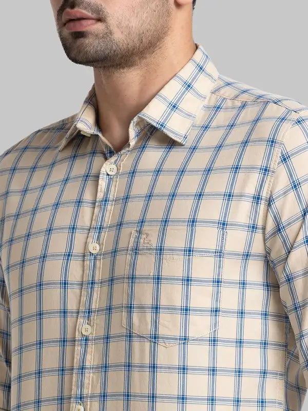 Men Slim Fit Green Shirt
