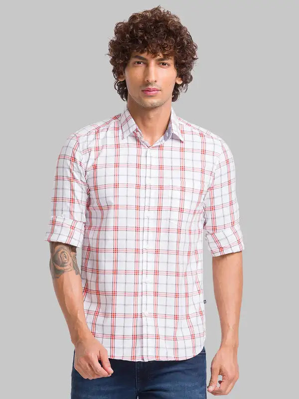 Men Slim Fit Green Shirt