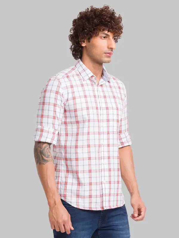 Men Slim Fit Green Shirt