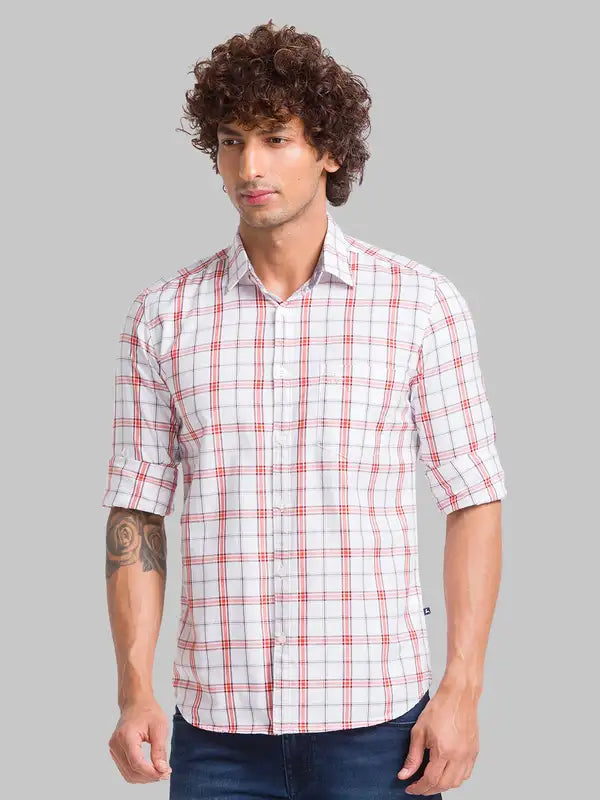 Men Slim Fit Green Shirt