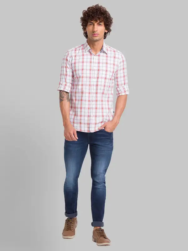 Men Slim Fit Green Shirt