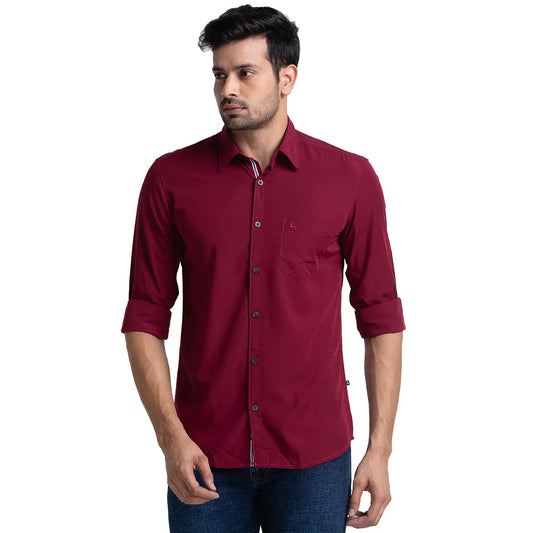 Men Slim Fit Blue Shirt