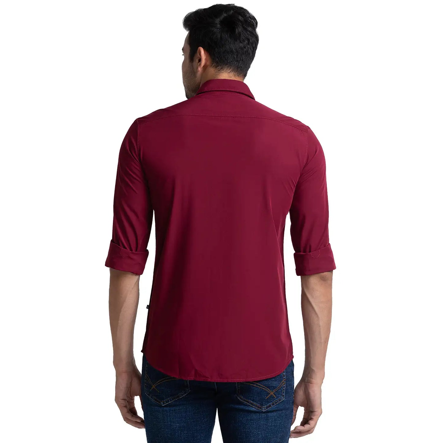 Men Slim Fit Blue Shirt