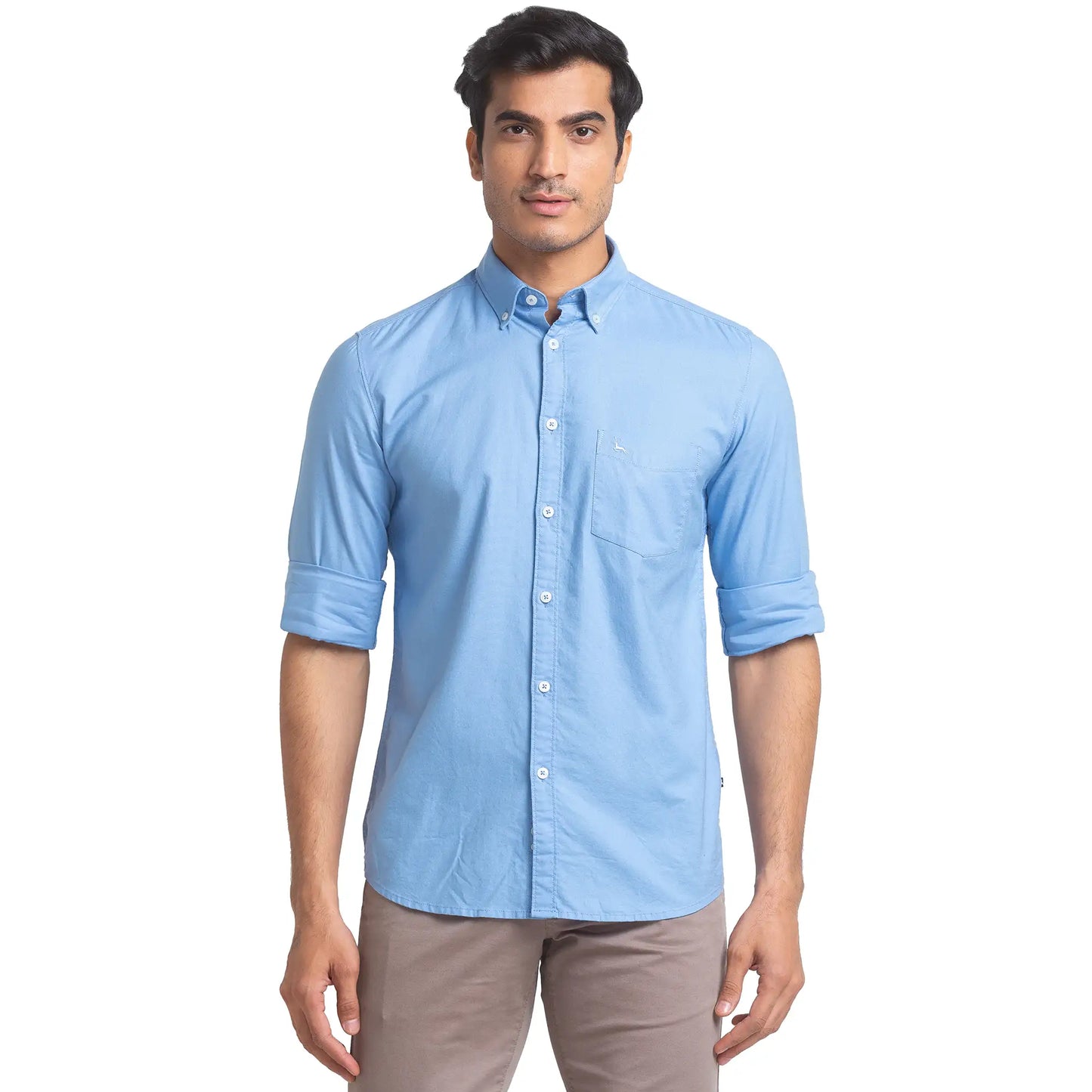 Men Slim Fit White Shirt