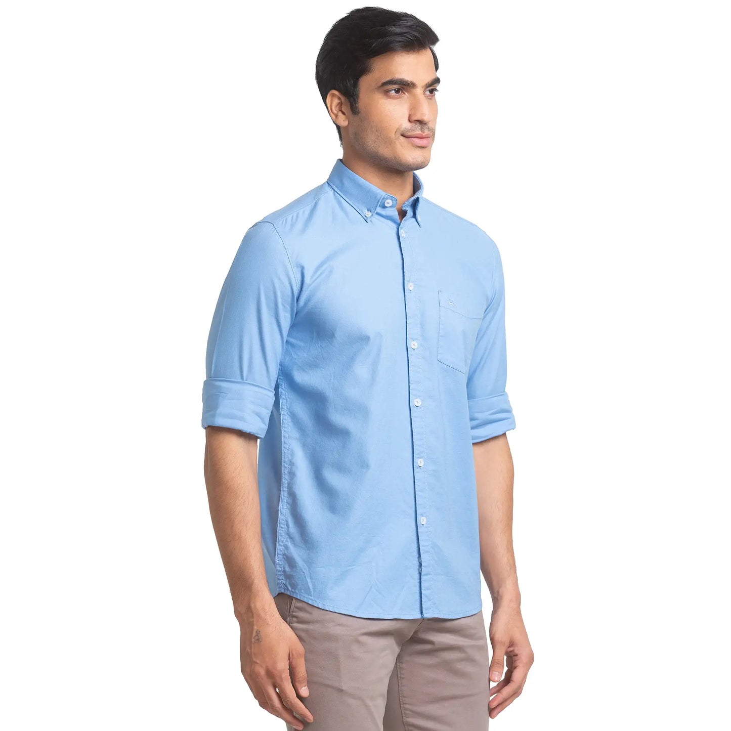 Men Slim Fit White Shirt