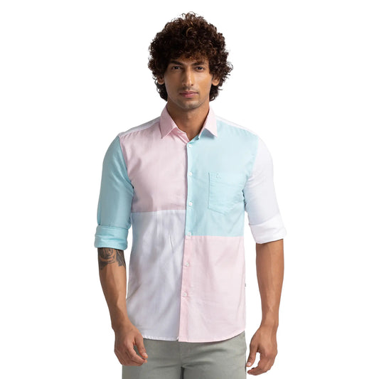 Men Slim Fit Blue Shirt