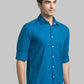 Men Slim Fit Green Shirt