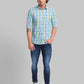 Men Slim Fit Blue Shirt