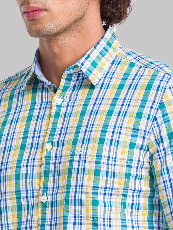 Men Slim Fit Blue Shirt