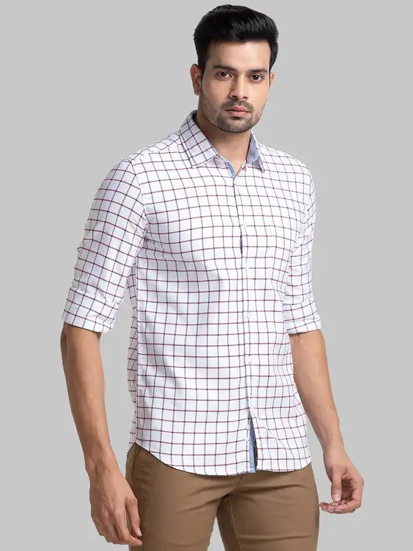 Men Slim Fit Green Shirt