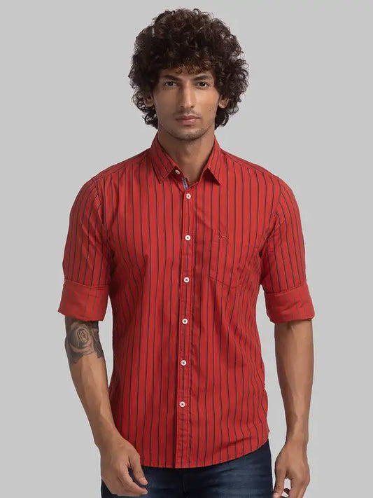 Men Slim Fit Blue Shirt