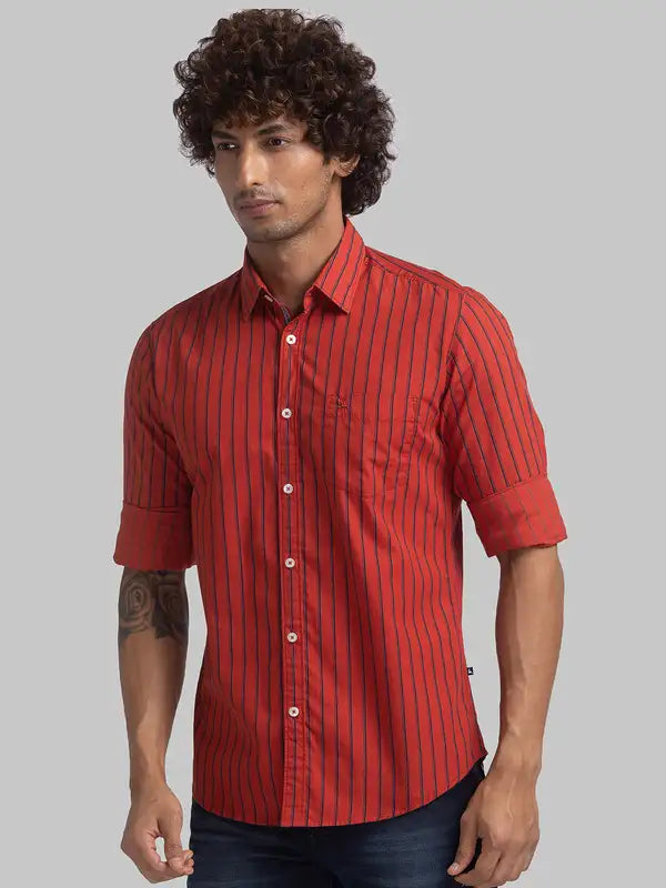 Men Slim Fit Blue Shirt