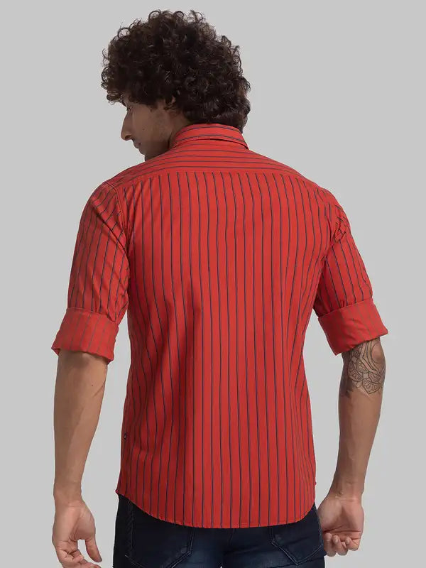 Men Slim Fit Blue Shirt