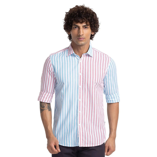 Men Slim Fit White Shirt