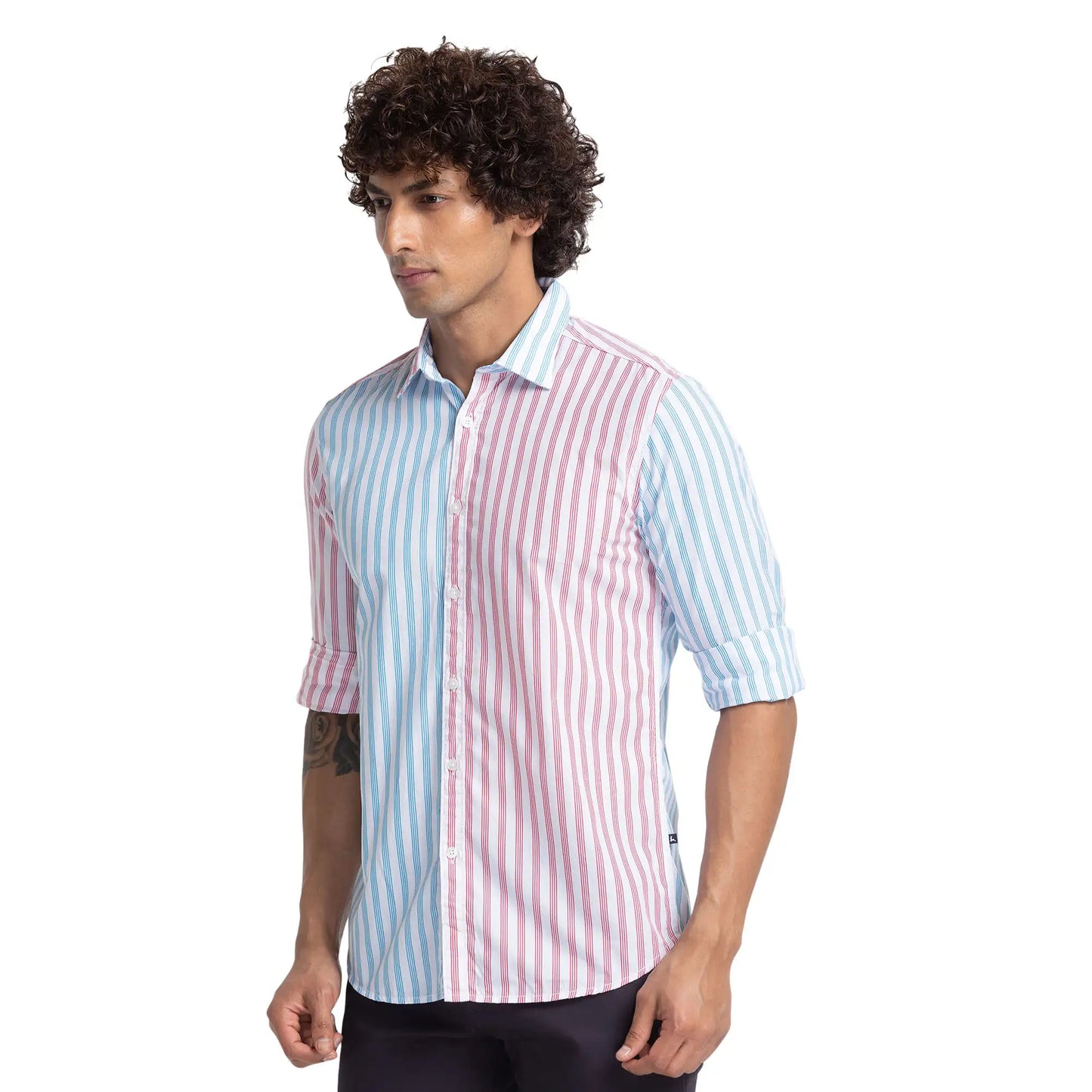 Men Slim Fit White Shirt