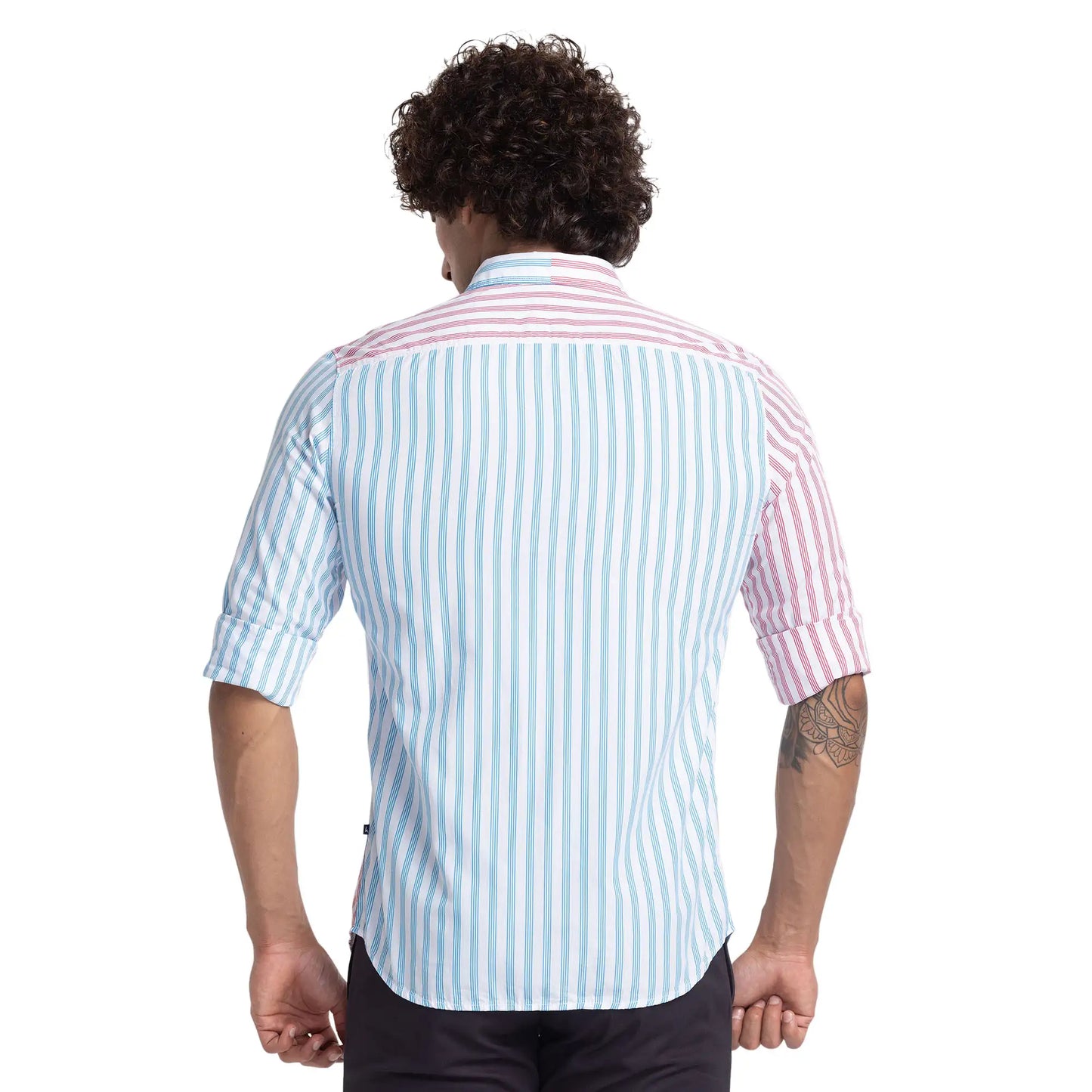 Men Slim Fit White Shirt