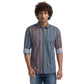 Men Slim Fit Blue Shirt