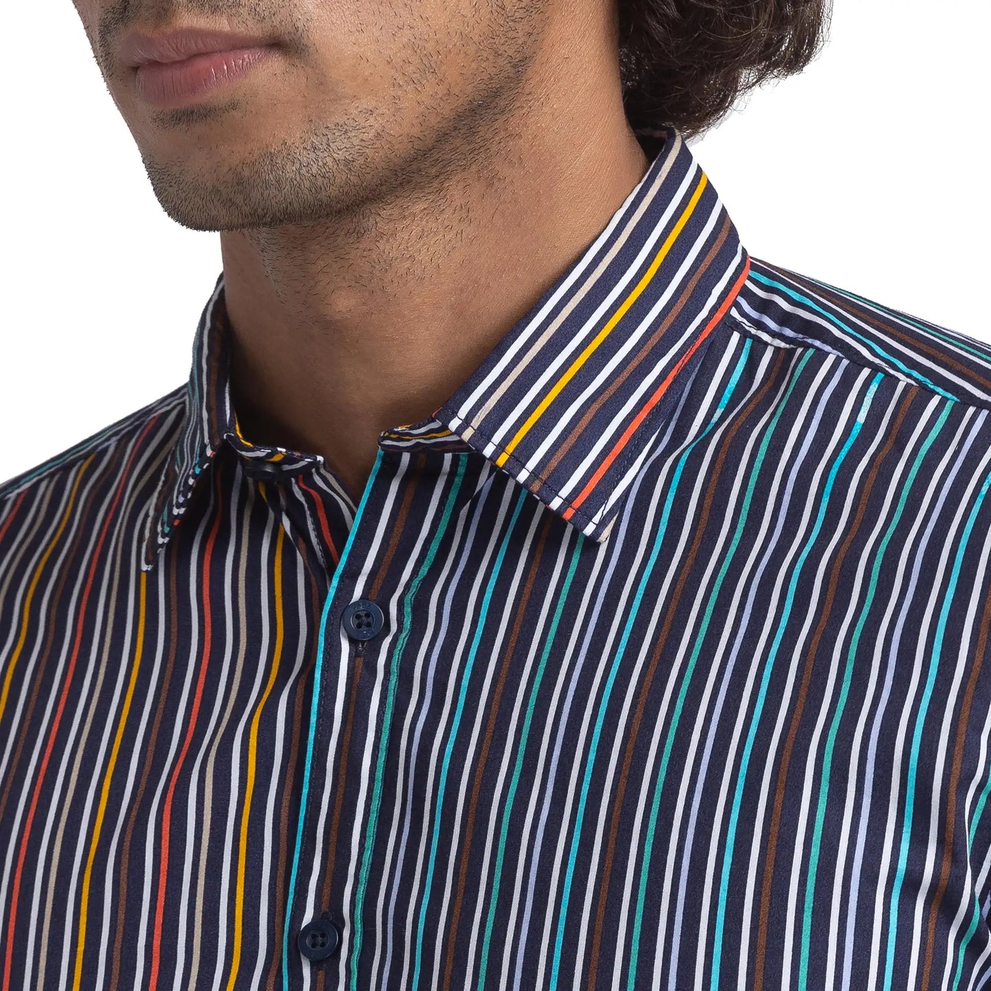 Men Slim Fit Blue Shirt