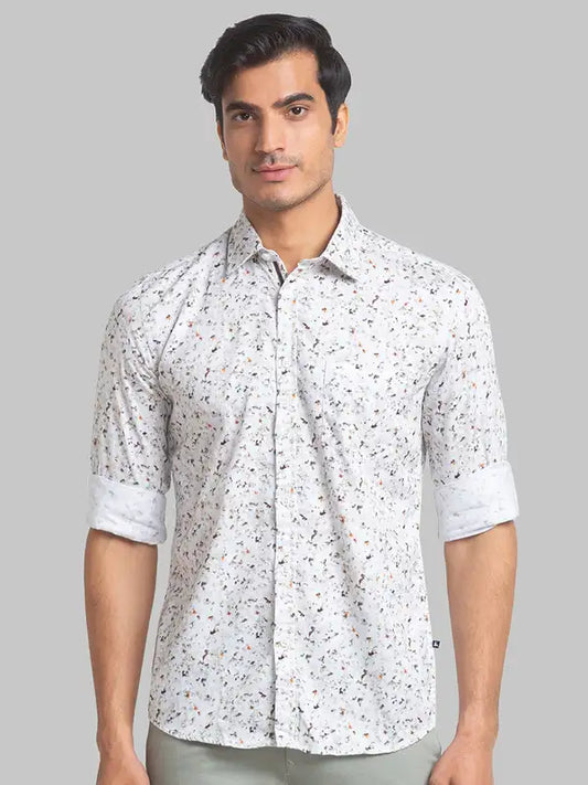 Men Slim Fit Green Shirt