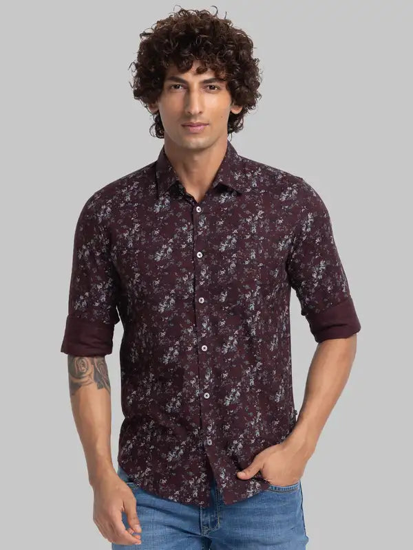 Men Slim Fit Green Shirt