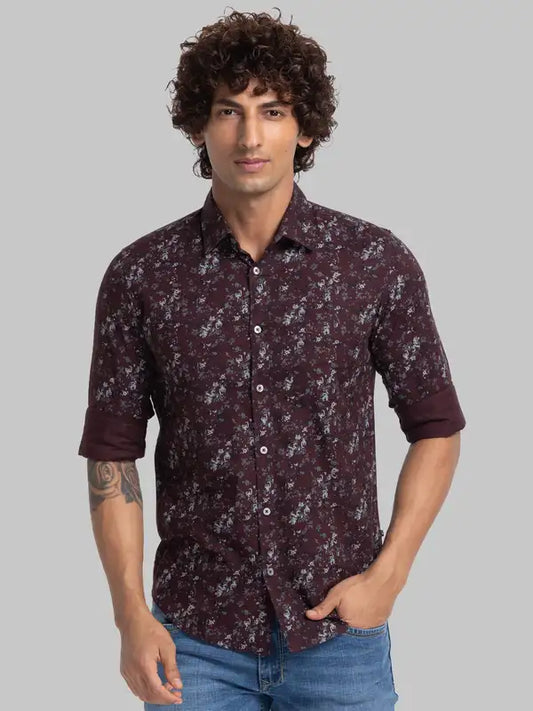 Men Slim Fit Green Shirt