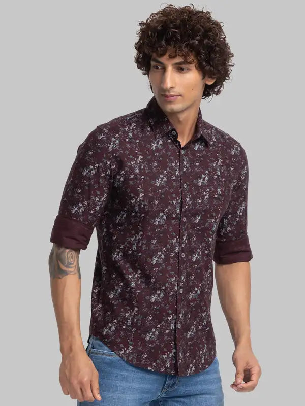 Men Slim Fit Green Shirt