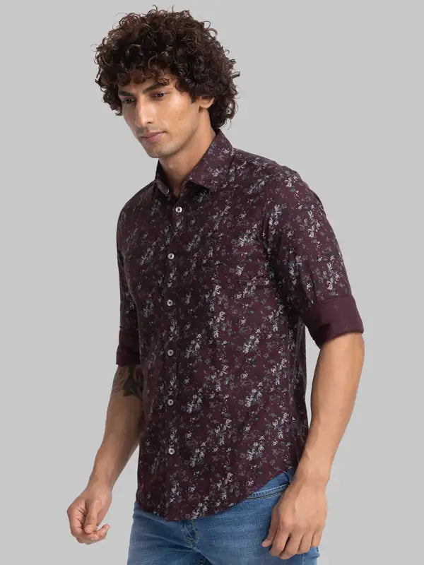 Men Slim Fit Green Shirt