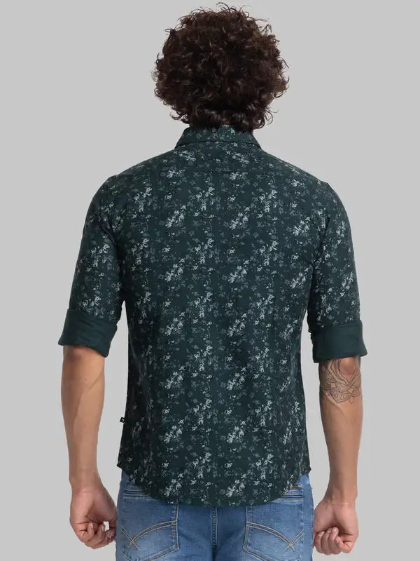 Men Slim Fit Yellow Shirt