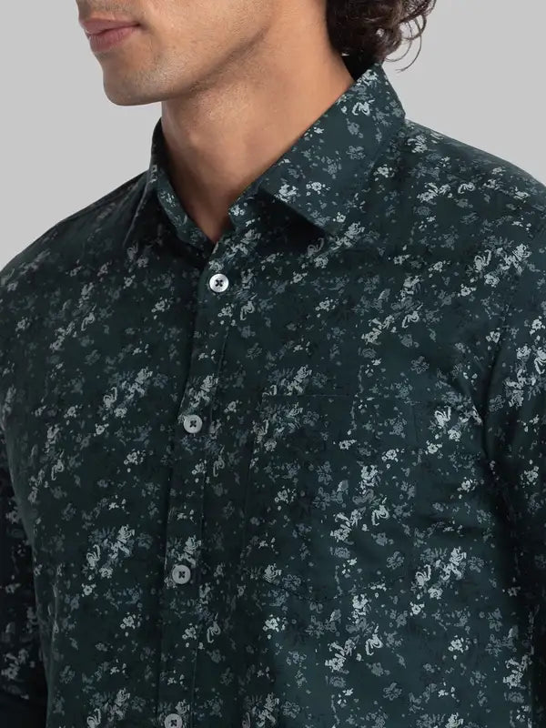 Men Slim Fit Yellow Shirt