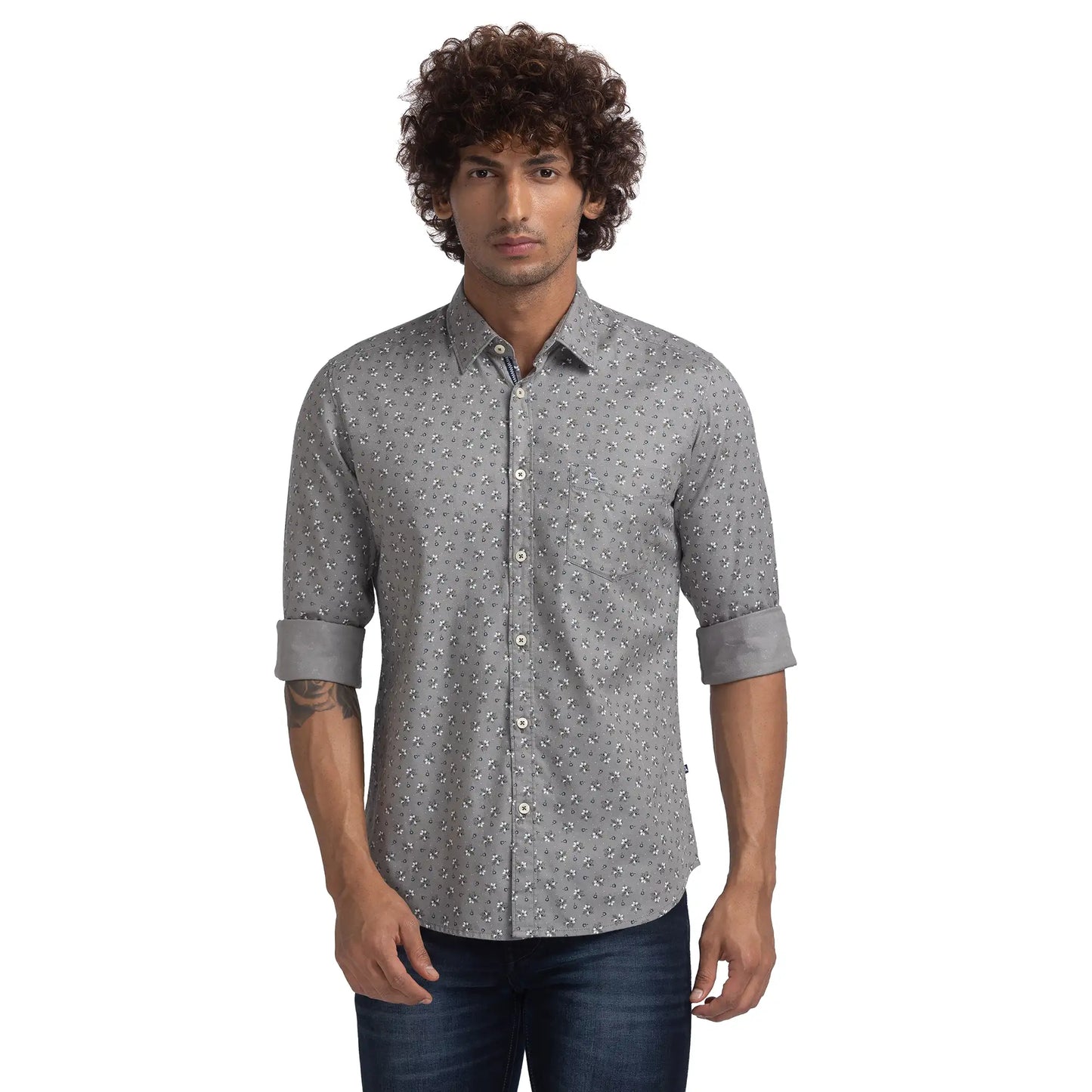 Men Slim Fit Red Shirt