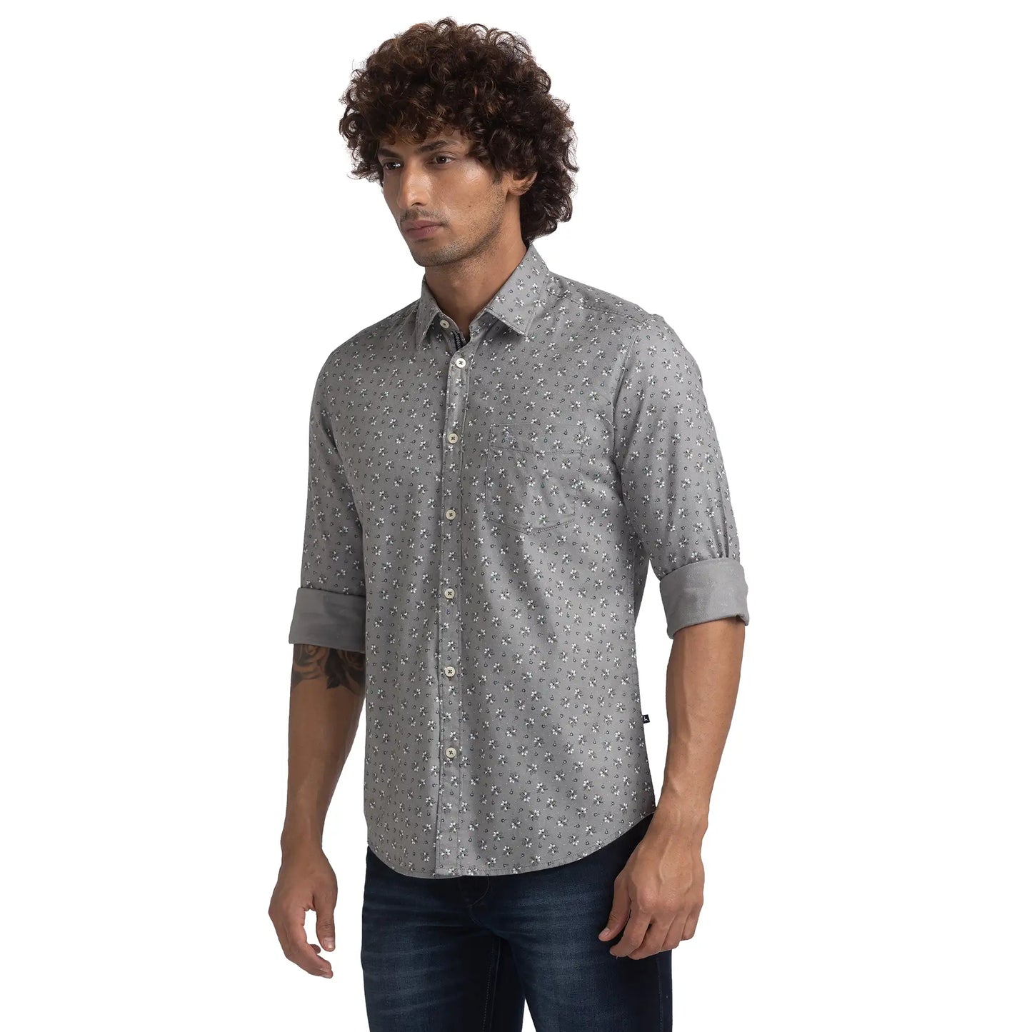 Men Slim Fit Red Shirt