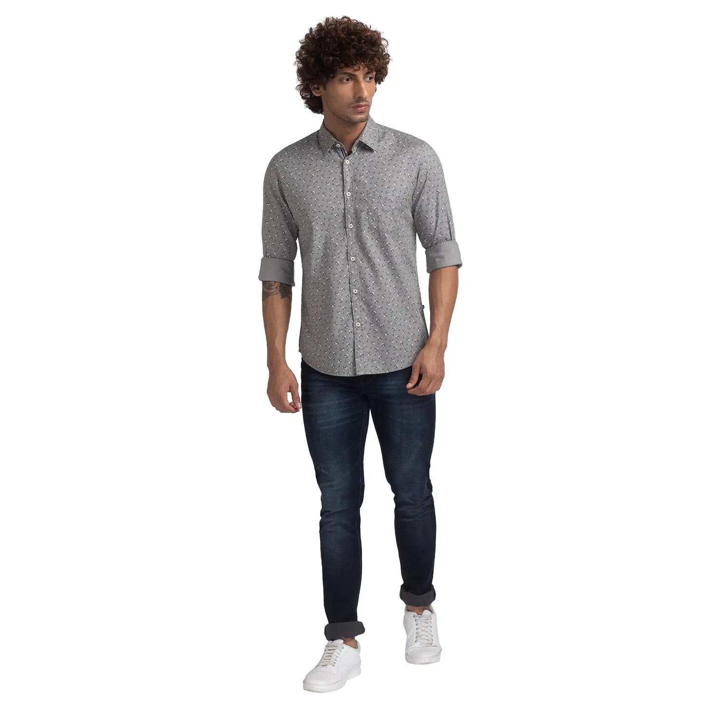 Men Slim Fit Red Shirt
