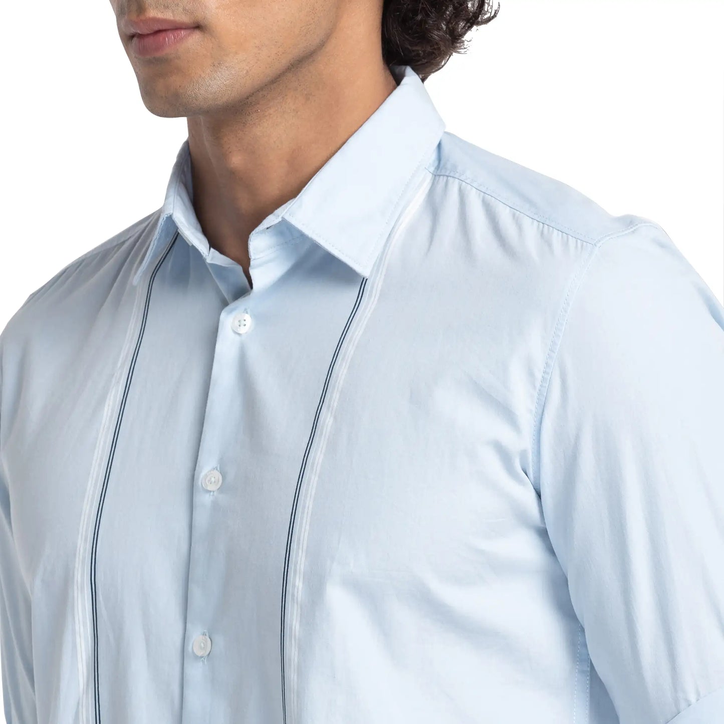 Men Slim Fit Yellow Shirt