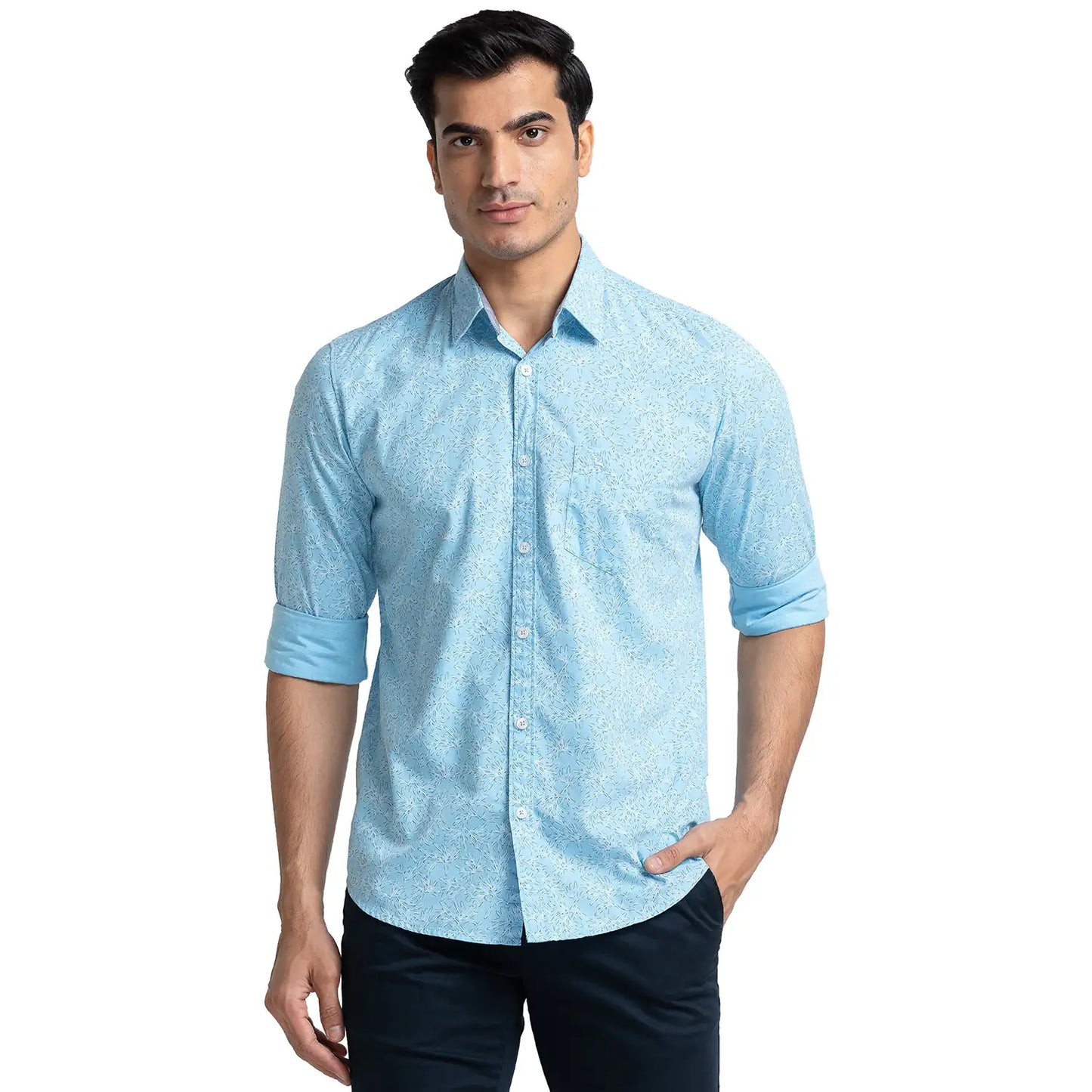 Men Slim Fit Red Shirt