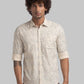 Parx Men Blue Engineered Slim Fit Cotton Full Sleeve Shirts