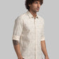 Parx Men Blue Engineered Slim Fit Cotton Full Sleeve Shirts